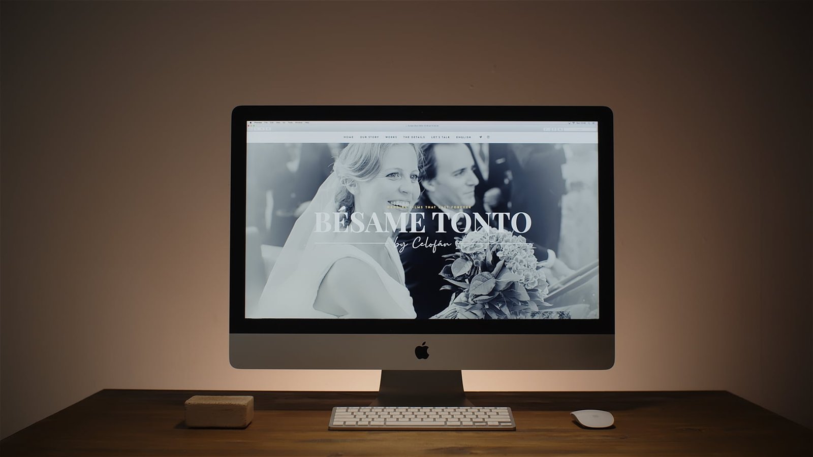 Handcrafted concrete wedding memory drive by Bésame Tonto
